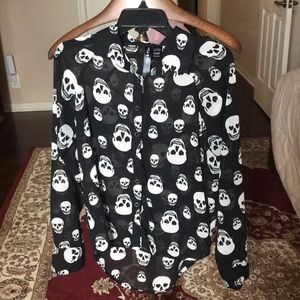 Skull button down